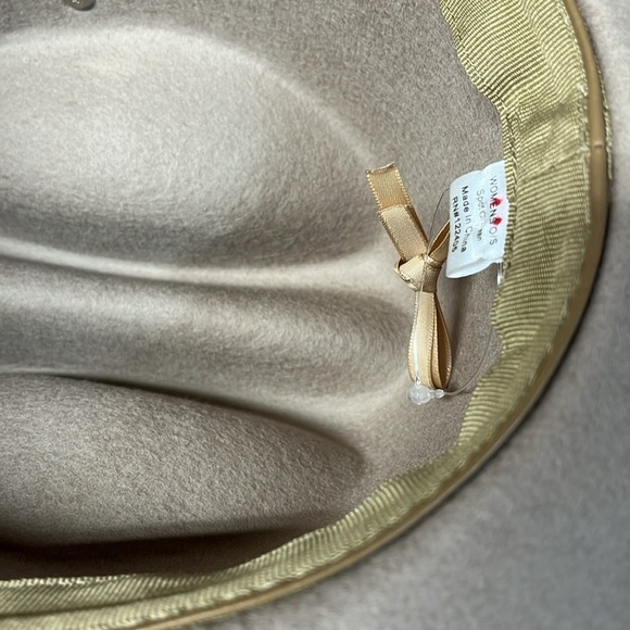 Anthropologie X Wrangler Tan Wide Brim Hat with Decorative Band main image 4